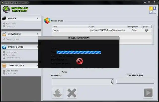 Descargue la herramienta web o la aplicación web Distributed Java HAsh craCKer