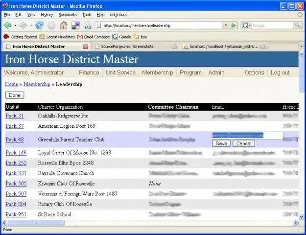 Scarica lo strumento web o l'app web DistrictMasterPHP