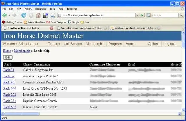 Download web tool or web app DistrictMasterPHP