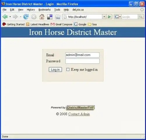 Download web tool or web app DistrictMasterPHP