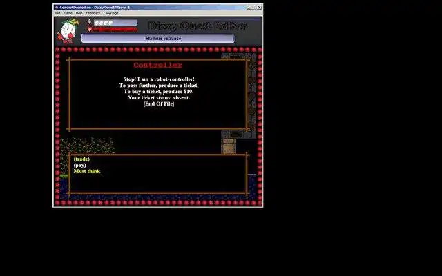 ابزار وب یا برنامه وب Dizzy Quest Editor را برای اجرای آنلاین در ویندوز از طریق لینوکس به صورت آنلاین دانلود کنید