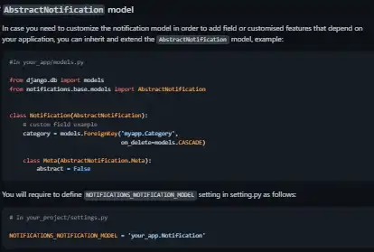 Download web tool or web app Django Notifications