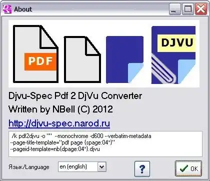 Télécharger l'outil Web ou l'application Web Djvu-Spec Pdf 2 Djvu Converter