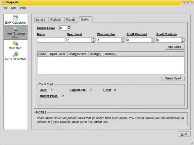 Mag-download ng web tool o web app DnD Experience Calculator para tumakbo sa Linux online
