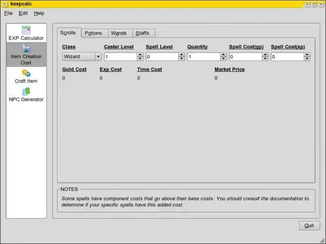 下载 Web 工具或 Web 应用程序 DnD 体验计算器以在 Linux 中在线运行