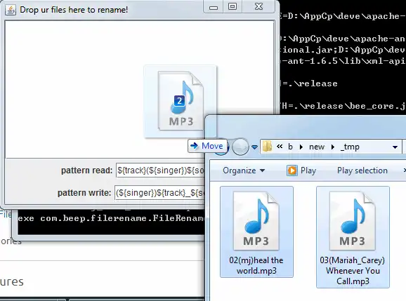 Download web tool or web app DND Rename - easy file renamer