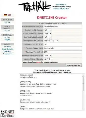 Загрузите веб-инструмент или веб-приложение DNET Live-Stats