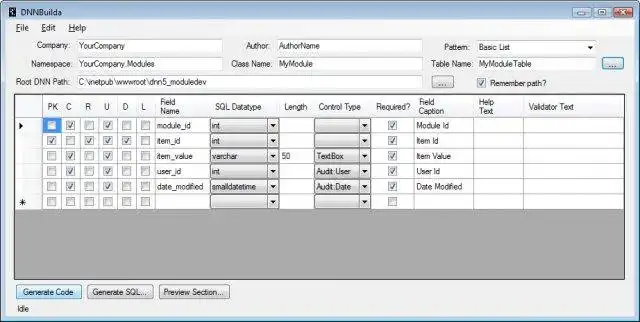 Download web tool or web app DNNBuilda