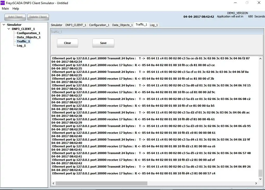 下载网络工具或网络应用程序 DNP3 协议客户端主模拟器