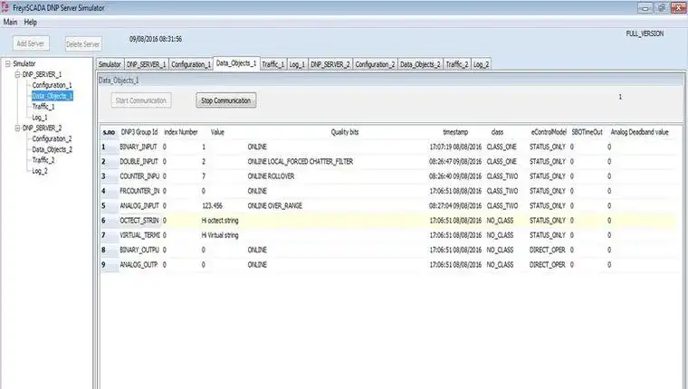 Download web tool or web app DNP3 RTU IED Outstation Server Simulator