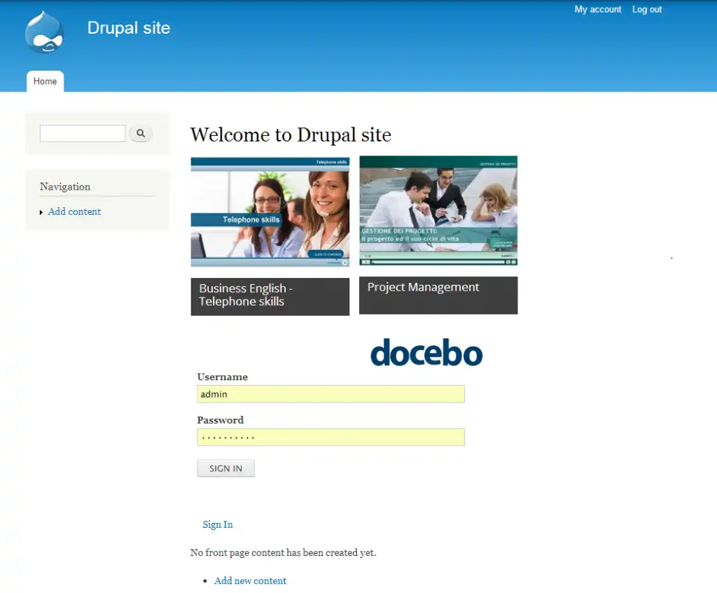 Download web tool or web app Docebo ELearning Drupal plugin