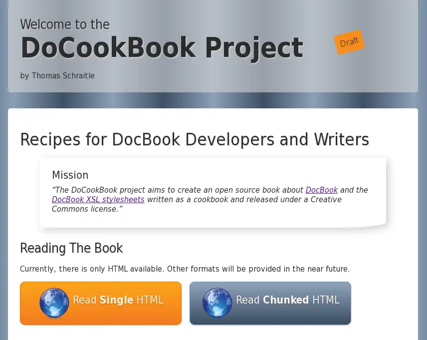 Download web tool or web app DoCookBook