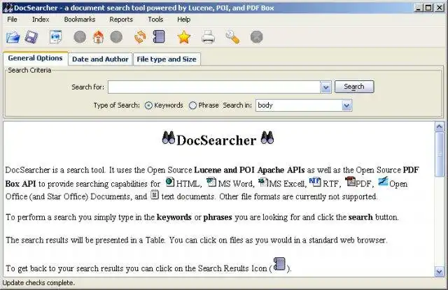 قم بتنزيل أداة الويب أو تطبيق الويب DocSearcher
