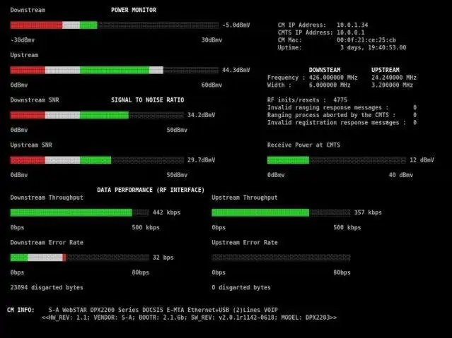 Pobierz narzędzie internetowe lub aplikację internetową Docsis Diagnostyka modemu kablowego