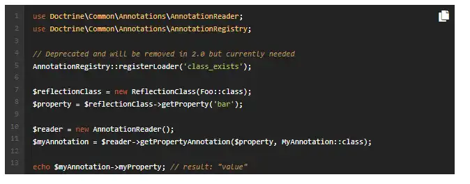 WebツールまたはWebアプリのDoctrineAnnotationsをダウンロードする