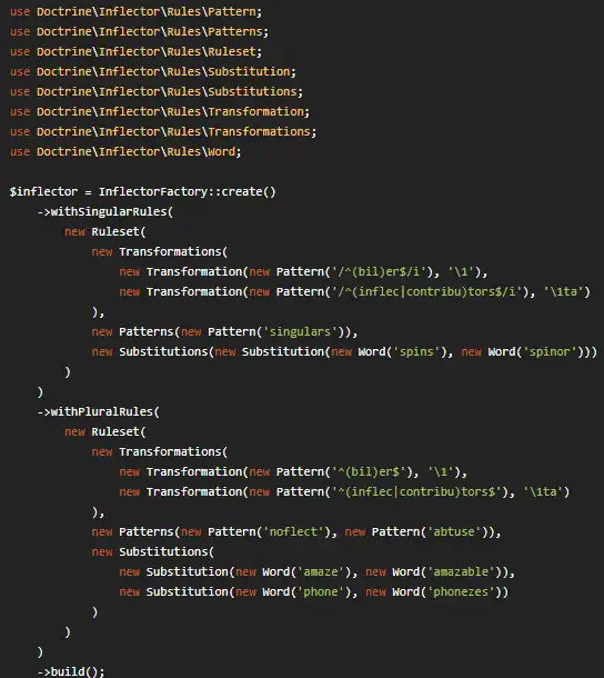 Descargue la herramienta web o la aplicación web Doctrine Inflector