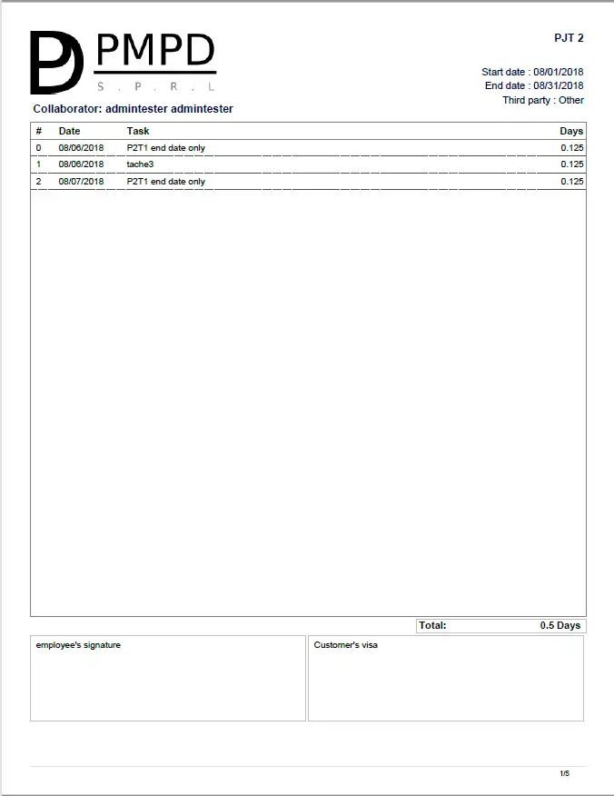 Download webtool of webapp Dolibarr urenstaat