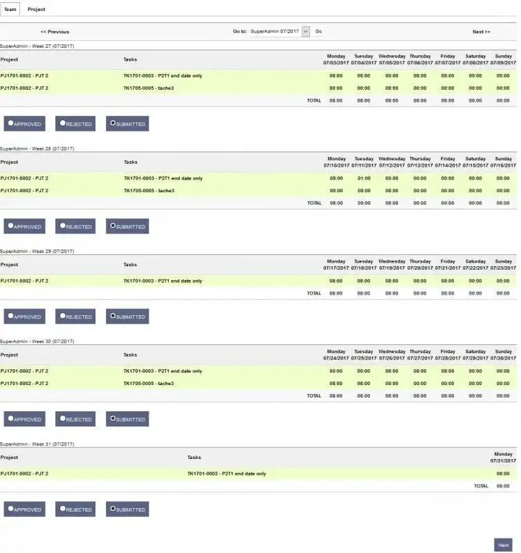 Scarica lo strumento web o l'app web Dolibarr timesheet