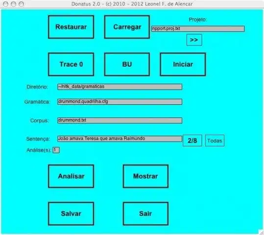 Загрузите веб-инструмент или веб-приложение Donatus Parsing Tools для португальского языка