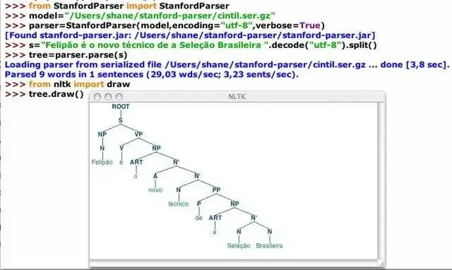 Загрузите веб-инструмент или веб-приложение Donatus Parsing Tools для португальского языка