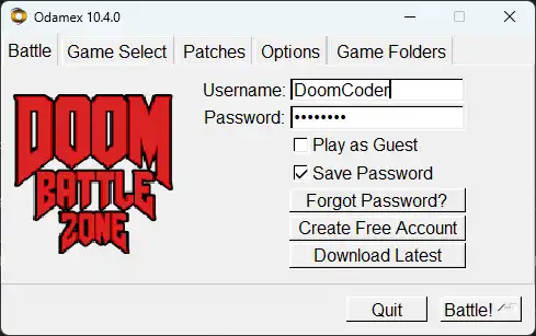 Unduh alat web atau aplikasi web DoomBattleZone