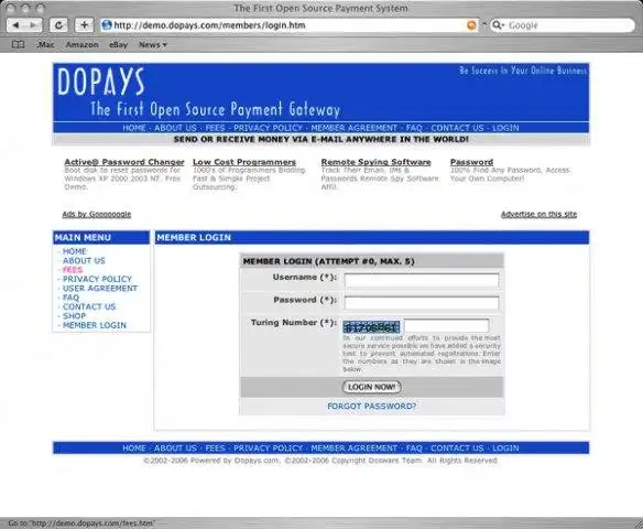 Завантажте веб-інструмент або веб-програму Dosware Payment Gateway (Dopays.com)