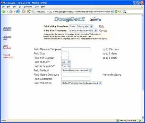 Download web tool or web app DougDocX