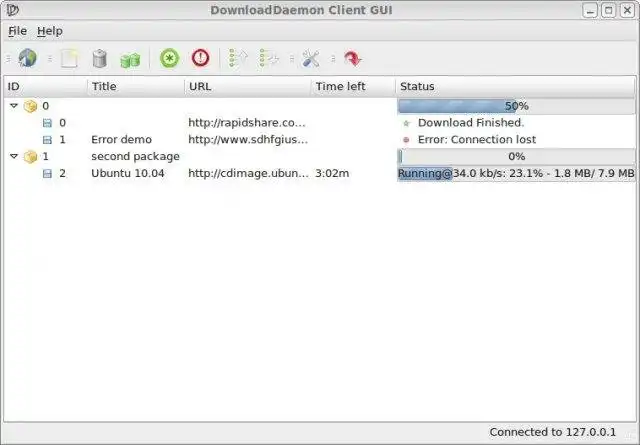 Unduh alat web atau aplikasi web DownloadDaemon