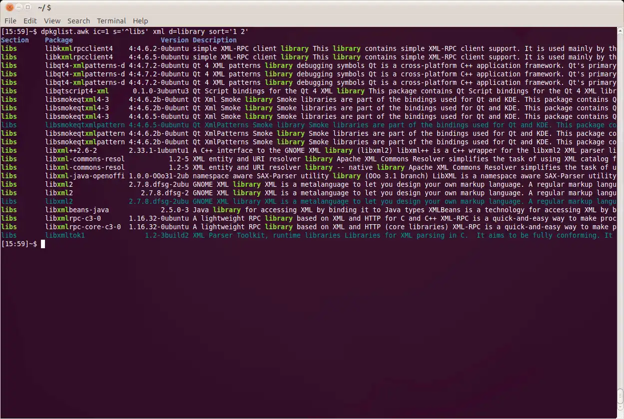 Download web tool or web app dpkglist.awk