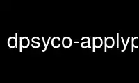 Run dpsyco-applypatch in OnWorks free hosting provider over Ubuntu Online, Fedora Online, Windows online emulator or MAC OS online emulator