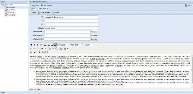 Download web tool or web app dracMail Webmail