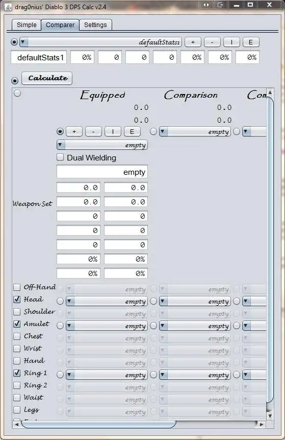 下载网络工具或网络应用程序 Drag0nius Diablo 3 DpS Calculator 在 Linux 中在线运行