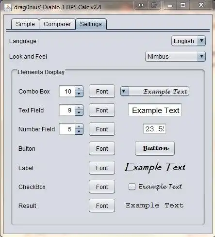 下载网络工具或网络应用程序 Drag0nius Diablo 3 DpS Calculator 在 Linux 中在线运行