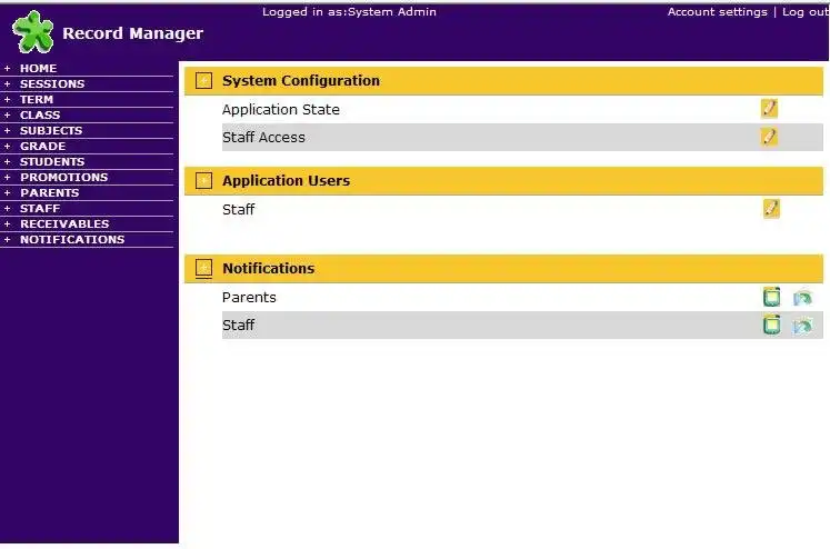 Download web tool or web app Dredge School Administration System