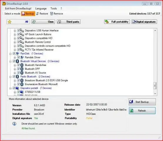 Download web tool or web app DriverBackup!