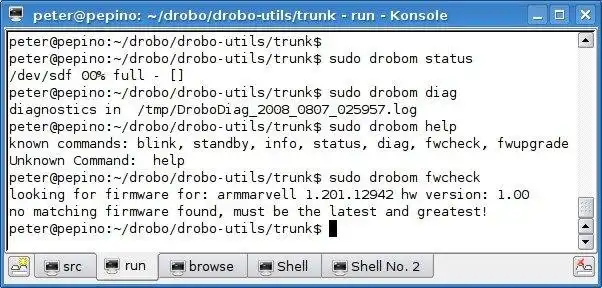 Muat turun alat web atau aplikasi web drobo-utils