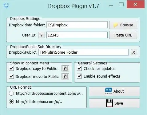 Télécharger l'outil Web ou l'application Web Plugin Dropbox pour Windows