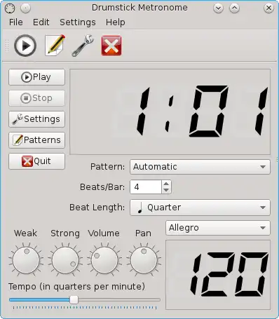 Scarica lo strumento web o l'app web Drumstick Metronome