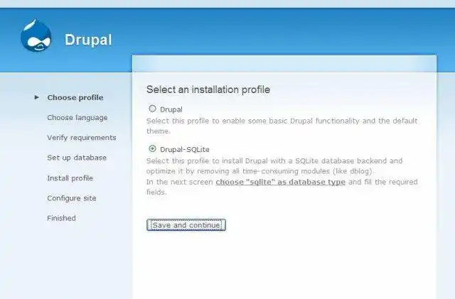 Pobierz narzędzie internetowe lub aplikację internetową Drupal-SQLite