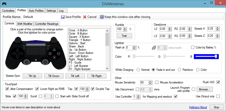 Download web tool or web app DS4Windows to run in Windows online over Linux online