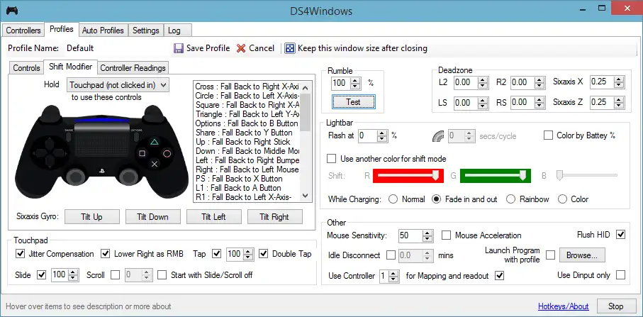Download web tool or web app DS4Windows to run in Windows online over Linux online