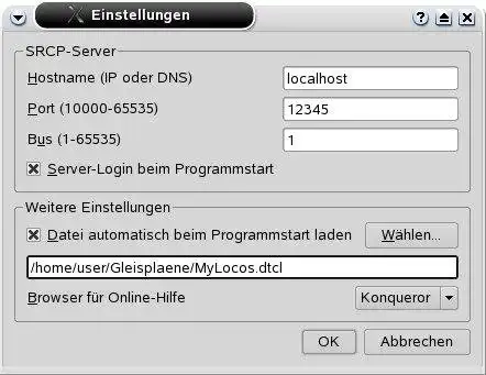 Téléchargez l'outil Web ou l'application Web dtcltiny - SRCP Model Train Controller à exécuter sous Linux en ligne