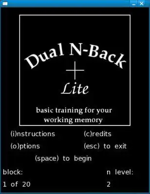 Muat turun alat web atau aplikasi web Dual N-Back Lite untuk dijalankan di Linux dalam talian