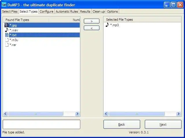 Mag-download ng web tool o web app na DuMP3 - duplicate na katulad na file finder