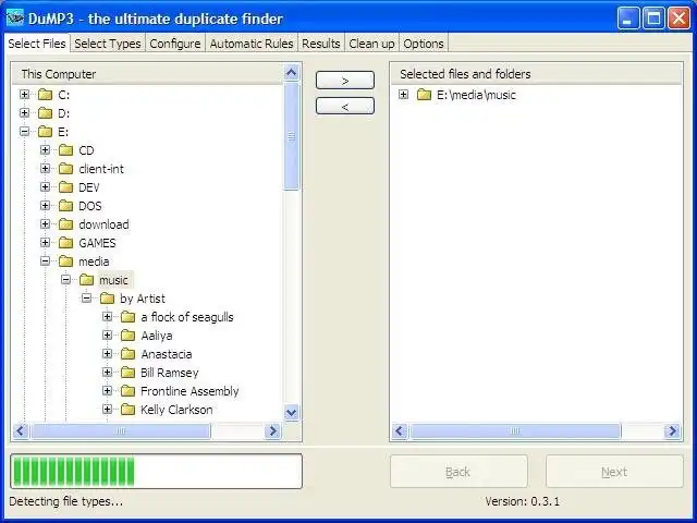 Mag-download ng web tool o web app na DuMP3 - duplicate na katulad na file finder