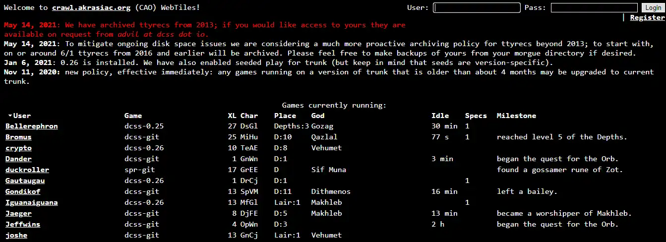 Download webtool of webapp Dungeon Crawl: Stone Soup