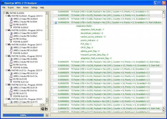 Unduh alat web atau aplikasi web DVB Analyzer