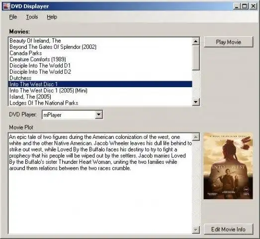 Download web tool or web app DVD Displayer