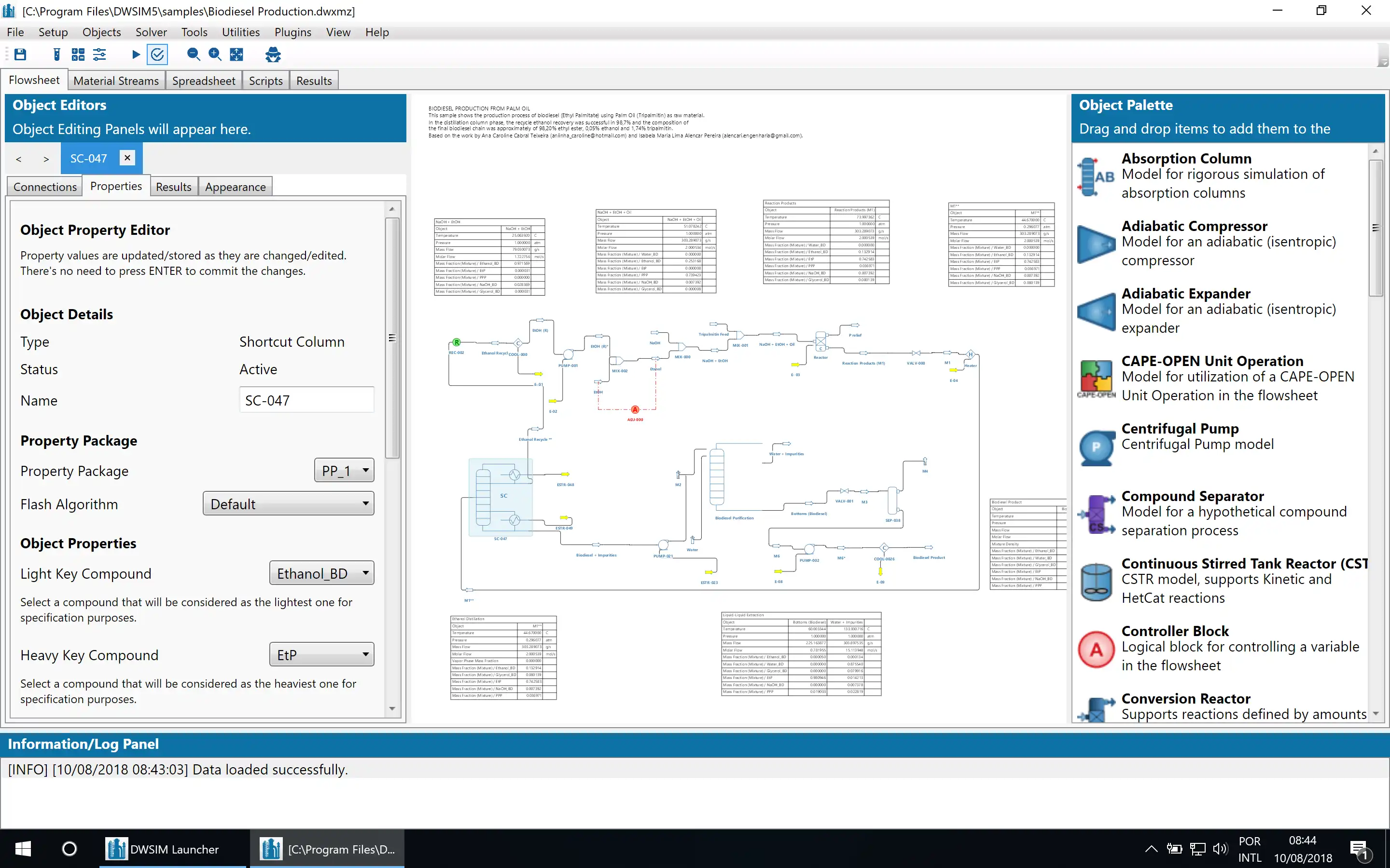 Загрузите веб-инструмент или веб-приложение DWSIM - Open Source Process Simulator