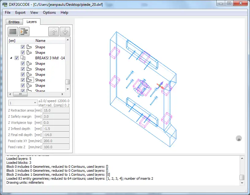 Unduh alat web atau aplikasi web dxf2gcode